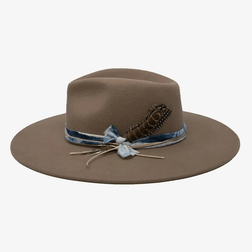 Woolen Whisper Fedora in Tan