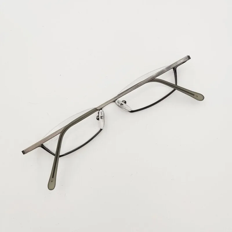 Yujo Unisex Alloy Semi Rim Square Frame Reading Glasses Y006